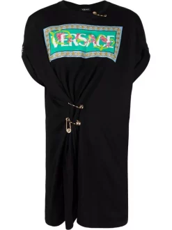 ( Nouvelle Collection ) Versace T-shirt Safety Pin à Logo Imprimé Femme