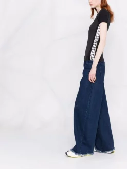 Versace T-shirt à Logo La Greca Imprimé 1B000 BLACK -Pas Cher Versace Boutique 18219397 38856601 600