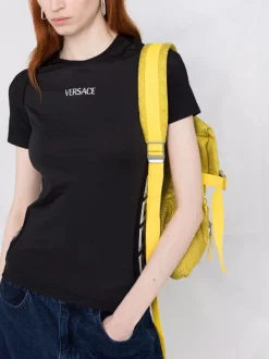 Versace T-shirt à Logo La Greca Imprimé 1B000 BLACK -Pas Cher Versace Boutique 18219397 38857437 600