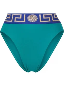 ( Nouvelle Collection ) Versace Bas De Bikini Greca à Taille Haute Femme