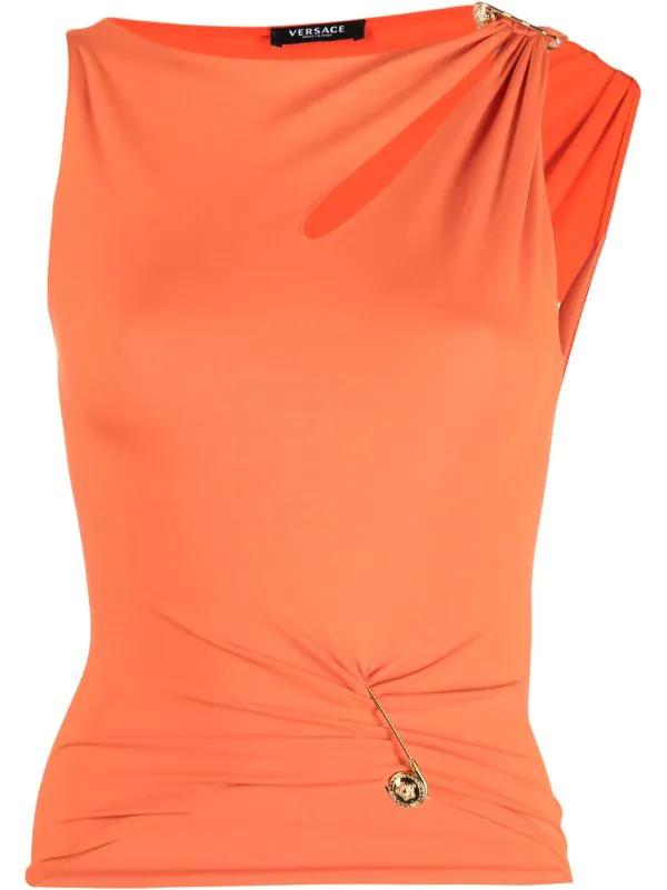 ( Nouvelle Collection ) Versace Débardeur à Détail D'épingle Femme 1 ( Nouvelle Collection ) Versace Débardeur à Détail D'épingle Femme