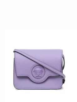 ( Nouvelle Collection ) Versace Sac Porté épaule La Medusa En Cuir 1L59V LILAC