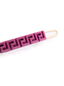 ( Nouvelle Collection ) Versace 4J350 VERSAGEGOLD CERISE Barrette à Logo Femme -Pas Cher Versace Boutique 18230041 38869879 600