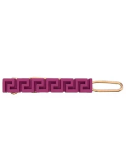 ( Nouvelle Collection ) Versace 4J350 VERSAGEGOLD CERISE Barrette à Logo Femme