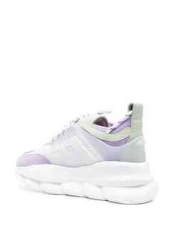 ( Nouvelle Collection ) Versace 2L340 ORCHID+BIANCO Baskets à Design à Empiècements Homme -Pas Cher Versace Boutique 18234434 39266627 600