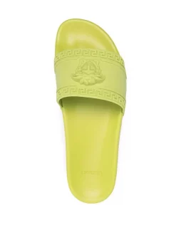 ( Nouvelle Collection ) Versace 1GB00 CITRON Claquettes Palazzo En Caoutchouc Homme -Pas Cher Versace Boutique 18235612 38891265 600