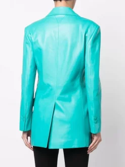 ( Nouvelle Collection ) Versace Veste En Cuir 1V550 TURQUOISE -Pas Cher Versace Boutique 18235653 38941525 600