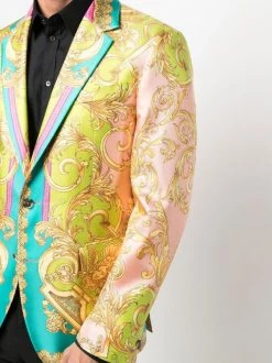 ( Nouvelle Collection ) Versace Blazer Boutonné à Imprimé Baroque Homme -Pas Cher Versace Boutique 18235904 39357529 600