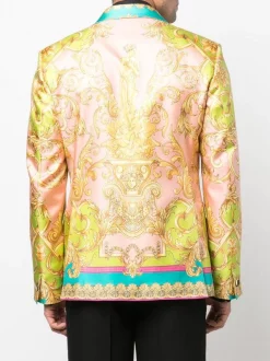 ( Nouvelle Collection ) Versace Blazer Boutonné à Imprimé Baroque Homme -Pas Cher Versace Boutique 18235904 39358180 600
