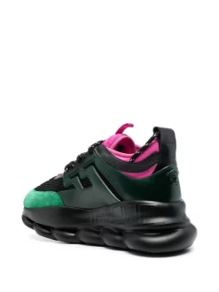 ( Nouvelle Collection ) Versace 6G290 Baskets Lacées à Design à Empiècements Homme -Pas Cher Versace Boutique 18237520 39037643 600