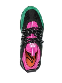 ( Nouvelle Collection ) Versace 6G290 Baskets Lacées à Design à Empiècements Homme -Pas Cher Versace Boutique 18237520 39038863 600