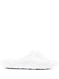 ( Nouvelle Collection ) Versace Claquettes à Motif Medusa Embossé 1W000 WHITE