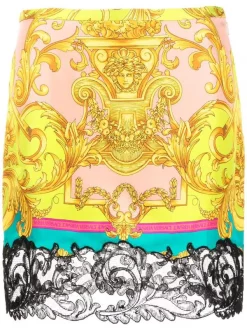 ( Nouvelle Collection ) Versace Minijupe à Imprimé Baroque Femme
