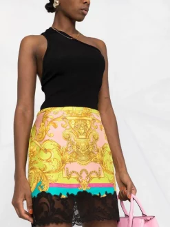 ( Nouvelle Collection ) Versace Minijupe à Imprimé Baroque Femme -Pas Cher Versace Boutique 18248266 38965200 600