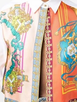 ( Nouvelle Collection ) Versace Chemise à Mélange D'imprimés Femme -Pas Cher Versace Boutique 18264766 39031511 600