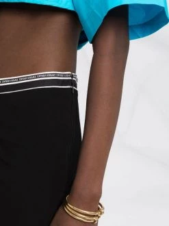 ( Nouvelle Collection ) Versace Minijupe Asymétrique à épingle à Nourrice 1B000 BLACK -Pas Cher Versace Boutique 18268885 39232913 600