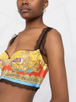 Versace Débardeur à Imprimé Graphique All-over Femme -Pas Cher Versace Boutique 18271033 39039086 600