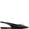 Versace 1B000 BLACK Ballerines Medusa Head Strassées Femme