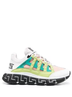 ( Nouvelle Collection ) Versace 6W540 MULTICOLOR Baskets à Semelle épaisse Femme