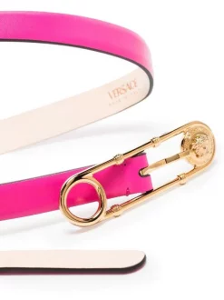 Versace 1PE7V CERISE-VERSACE GOLD Ceinture Medusa En Cuir Femme -Pas Cher Versace Boutique 18281022 39541039 600