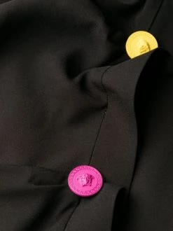 Versace Robe Drapée à Détail Boutonné 1B000 BLACK -Pas Cher Versace Boutique 18281027 0b42f33f 8489 4740 9d79 2f2f0dc2d03a 600