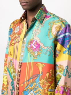 ( Nouvelle Collection ) Versace Chemise Royal Rebellion En Soie Homme -Pas Cher Versace Boutique 18285210 39110707 600