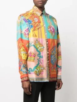 ( Nouvelle Collection ) Versace Chemise Royal Rebellion En Soie Homme -Pas Cher Versace Boutique 18285210 39110713 600