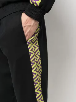 ( Nouvelle Collection ) Versace 5G240 CITRON DARK ORCHID Pantalon De Jogging à Imprimé Greca Homme -Pas Cher Versace Boutique 18312115 39158676 600