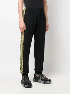 ( Nouvelle Collection ) Versace 5G240 CITRON DARK ORCHID Pantalon De Jogging à Imprimé Greca Homme -Pas Cher Versace Boutique 18312115 39158682 600