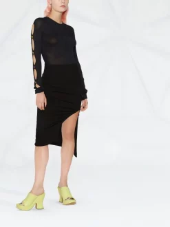 ( Nouvelle Collection ) Versace Pull Medusa Slash à Manches Longues 1B000 BLK -Pas Cher Versace Boutique 18316153 39302364 600