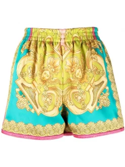 ( Nouvelle Collection ) Versace Short Imprimé à Taille élastiquée Femme