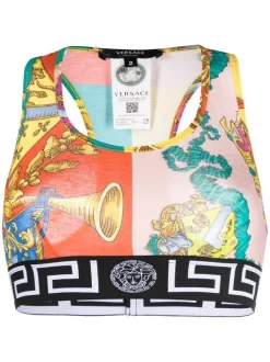 ( Nouvelle Collection ) Versace Soutien-gorge à Imprimé Graphique ROSA-ARANCIO