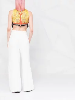 ( Nouvelle Collection ) Versace 5L290 DARKORCHID SUN Haut à Imprimé Baroque Femme -Pas Cher Versace Boutique 18333342 39164632 600