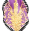 ( Nouvelle Collection ) Versace 5L290 DARKORCHID SUN Haut à Imprimé Baroque Femme