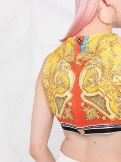 ( Nouvelle Collection ) Versace 5L290 DARKORCHID SUN Haut à Imprimé Baroque Femme -Pas Cher Versace Boutique 18333342 39166506 600