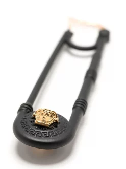 ( Nouvelle Collection ) Versace 4J120 NERO/ORO Boucles D'oreilles à Plaque Medusa Femme -Pas Cher Versace Boutique 18334033 39220209 600