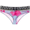 ( Nouvelle Collection ) Versace Culotte Fleurie à Taille à Logo Femme