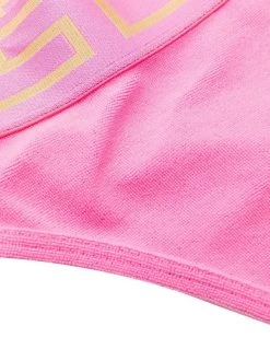 Versace Bas De Bikini à Bande Logo 1PE70 FUXIA -Pas Cher Versace Boutique 18360788 39277890 600