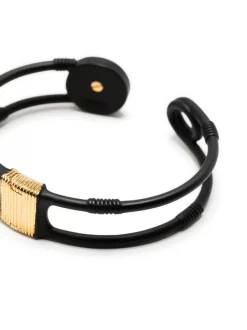 ( Nouvelle Collection ) Versace 4J120 GOLD BLACK Bracelet à Logo Medusa Femme -Pas Cher Versace Boutique 18364453 39323676 600
