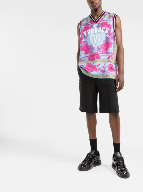 ( Nouvelle Collection ) Versace Débardeur à Fleurs 5V250 Cornflower+stampa 2 ( Nouvelle Collection ) Versace Débardeur à Fleurs 5V250 Cornflower+stampa – Image 2