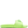 ( Nouvelle Collection ) Versace Claquettes à Logo Medusa 1GA30 NEON GREEN NEON GREEN