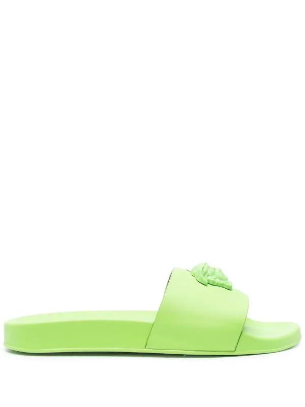 ( Nouvelle Collection ) Versace Claquettes à Logo Medusa 1GA30 NEON GREEN NEON GREEN 1 ( Nouvelle Collection ) Versace Claquettes à Logo Medusa 1GA30 NEON GREEN NEON GREEN