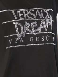 ( Nouvelle Collection ) Versace T-shirt Long à Ornements En Cristal 1B000 -Pas Cher Versace Boutique 18400501 39599039 600