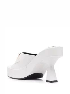 ( Nouvelle Collection ) Versace Mules Medusa Head En Cuir 1W00V BIANCO OTTICO/ORO -Pas Cher Versace Boutique 18402253 39684969 600