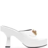 ( Nouvelle Collection ) Versace Mules Medusa Head En Cuir 1W00V BIANCO OTTICO/ORO