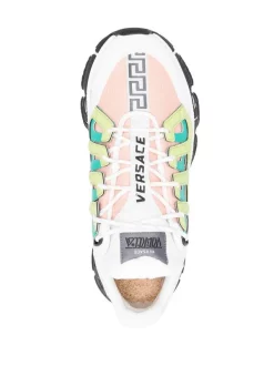 ( Nouvelle Collection ) Versace Baskets Trigreca à Design Colour Block 6W540 WTMC -Pas Cher Versace Boutique 18415779 39560974 600
