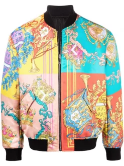 Versace Veste Bomber à Imprimé Baroque 5X000 MULTICOLOR