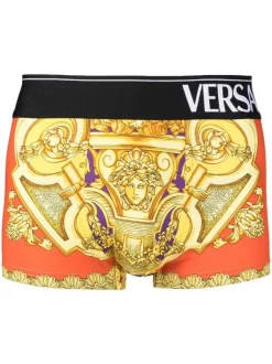 ( Nouvelle Collection ) Versace 5L290 DARK ORCHID+SUN Boxer Barocco Goddess à Bande Logo Homme