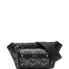 Versace Sac Banane à Imprimé La Greca 5B05E BLACK GREY RUTHENIUM