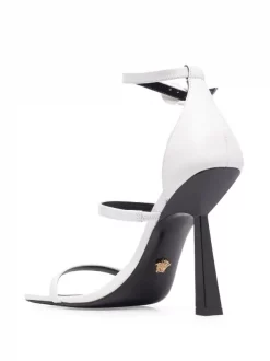 ( Nouvelle Collection ) Versace 1W040 WHITE Sandales à Bout Carré Femme -Pas Cher Versace Boutique 18433623 39672785 600